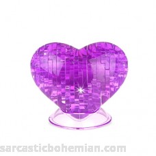 Auxsoul 3D Crystal Puzzle Heart Love Jigsaw Model Souptoy Gadget IQ Toy Purple Purple B07C8CVQ8K